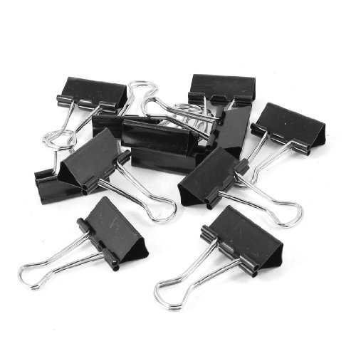 Uxcell Metal Document File Ticket Binder Clips, 31mm Wide, 12 Pieces, Black
