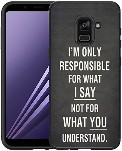 Hungo Compatible Soft TPU Silicone Protective Case Replacement for Samsung Galaxy A8 2018, A8 Case Quotes Meaningful Quotes Inspirational