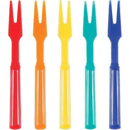 Creative Converting 360-Count Assorted Color Cocktail Forks