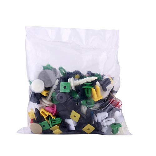 Qiilu 200pcs Assorted Plastic Car Door Trim Clip Bumper Fastener Retainer Rivet Push Pin Kit