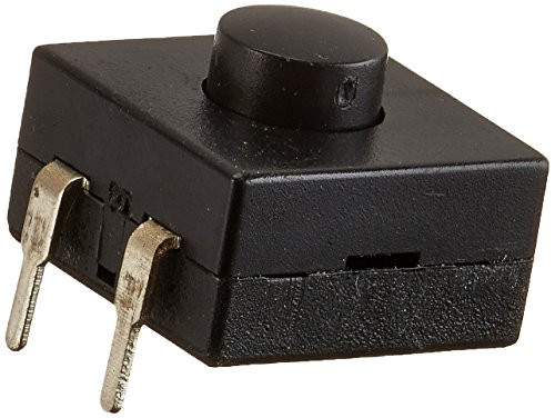Uxcell Vertical 2 Pins Latching Flashlight Square Push Button Switch