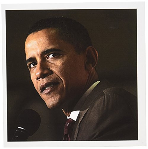 3dRose Barack Obama - Greeting Cards, 6 x 6 inches, set of 12 (gc_3865_2)