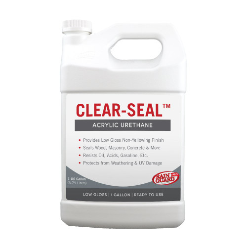 Rainguard International CU- 0201 Seal Acrylic Urethane Coating Low Gloss 1 gal (Ready to Use), Clear