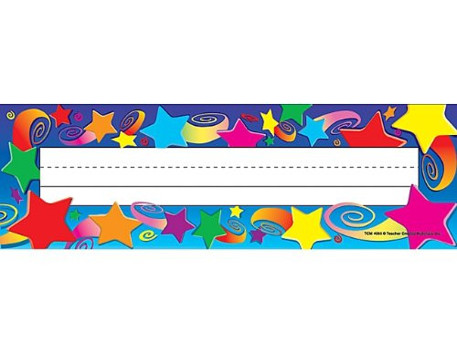 Teacher Created Resources Flat Stars Name Plates (4065)
