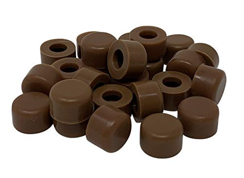 Premium Rubber Door Stop Stud Replacement Tips  Doorstopper Bumpers, Springe Hinge End Caps for Wall & Floor Protection  Universal Size (Brown)