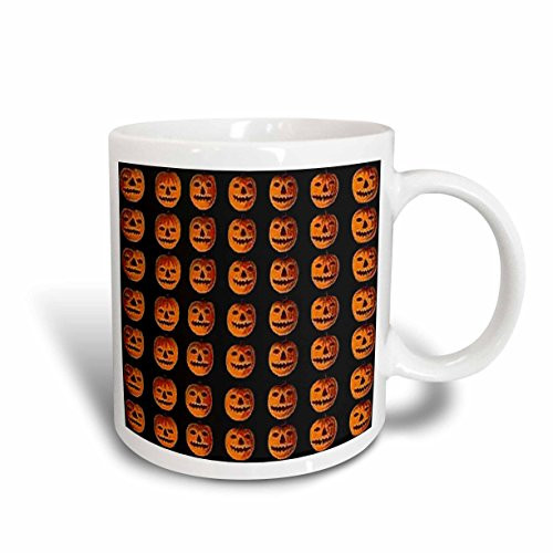 3dRose Vintage Halloween Jack O Lanterns Pattern Mug, 11-Ounce 3dRose Vintage Halloween Jack O Lanterns Pattern Mug, 11-Ounce