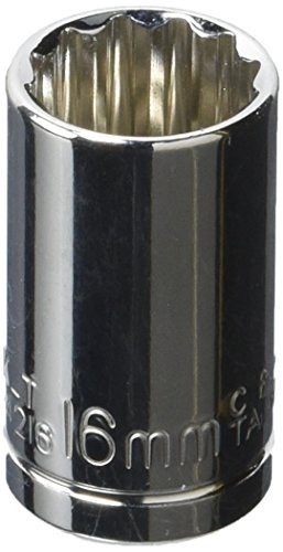 K-T Industries 0-4216 1/2" Drive x 16mm 12-Point Regular Socket