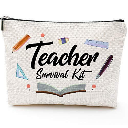 Best Teacher Gift, Teacher Appreciation Gift, Teacher Makeup Bag, Teacher Pencil Pouch, Teacher Gifts For Women, Preschool,Elementary,Waterproof Cosmetic Bag, High School makeup bags