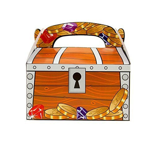 Adorox 24 Pack Treasure Chest Treat Boxes Pirate Birthday Party Favor Goodies
