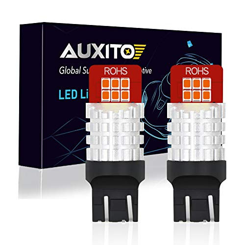 AUXITO 7440 7443 LED Bulbs with 2835-SMD LED Chips 7441 7444 T20 992 Light Replacement for Brake Stop Tail Light Bulbs Brilliant Red