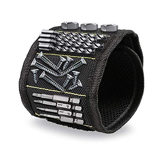 Beevivo Magnetic Wristband With Powerful Magnets Holding Screws Nails Drill Bits Cool Gifts Gadgets Tools for Men Him Husband Dad Father DIY Handyman Beevivo Magnetic Wristband With Powerful Magnets Holding Screws Nails Drill Bits Cool Gifts Gadgets Tools for Men Him Husband Dad Father DIY Handyman