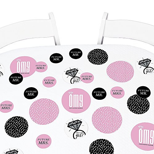 Big Dot of Happiness Omg, You're Getting Married - Engagement Party Giant Circle Confetti - Bridal Shower Party Decorations - Large Confetti 27 Count