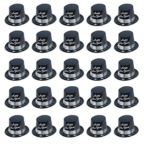 Beistle 88629-25BK 25-Piece Silver Legacy Toppers