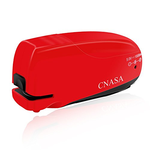 Electric Stapler, Automatic Electric Mini Stapler AC USB Powered with Staples Remover, Use Standard Staples for Home, Office, Classroom and School,Red