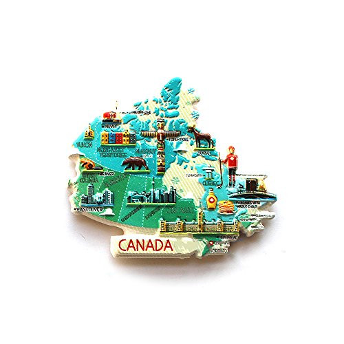 GTNINE Fridge Magnets Canada Map Funny Fridge Magnet Gifts Office Magnet Refrigerator Magnets for Home Fridge Decor Office Desk Decor Car Decor Kitchen