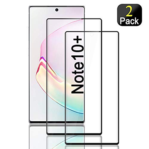 Compatible for Galaxy Note 10 Plus Screen Protector,Full Coverage No Bubble 9H Hard Tempered Glass Screen Protector Compatible Samsung Galaxy Note 10+ / Note 10+ 5G 6.8 inch [2-Packs]