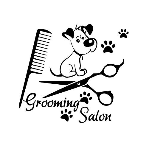 Kililaya Wall Decals Dog Grooming Salon Decal Vinyl Sticker Pet Shop Home Decor Art (DW0104)