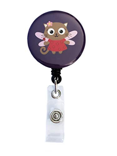 Halloween Cats Retractable Badge Reel ID Badge Holder (Fairy)