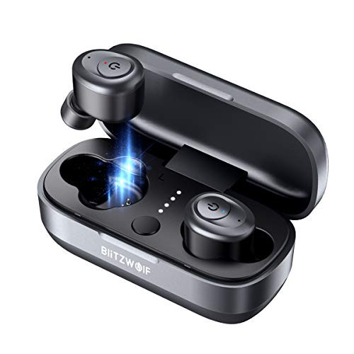 Wireless Earbuds, BlitzWolf Bluetooth 5.0 True Wireless Earbuds Easy-Pair HiFi Stereo Sound Bluetooth Headphones with 20H Playtime, Portable Charging Case and Built-in Microphone Wireless Earbuds, BlitzWolf Bluetooth 5.0 True Wireless Earbuds Easy-Pair HiFi Stereo Sound Bluetooth Headphones with 20H Playtime, Portable Charging Case and Built-in Microphone