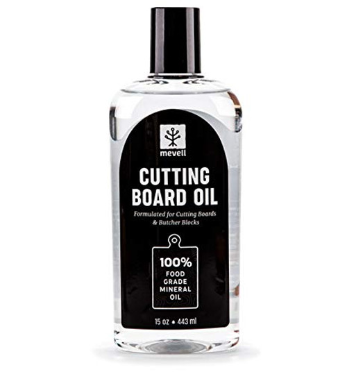 Mevell Food Grade Mineral Oil for Cutting Boards, Butcher Blocks and Countertops, USP Food Grade Cutting Board Oil, Made in Canada