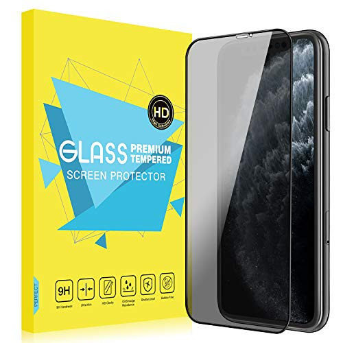 MoKo Compatible with iPhone 11 Pro Privacy Screen Protector, [Anti-Spy] Anti-Scratch 9H Hardness Ultra Clear Tempered Glass Screen Protector Film Fit Apple iPhone 11 Pro/iPhone XS 5.8 inch 2019, Black