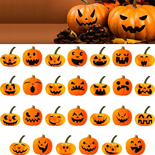 Outus 27 Pieces Halloween Pumpkin Stickers Pumpkin Craft Stickers Face Stickers for Halloween Party Decoration Props Outus 27 Pieces Halloween Pumpkin Stickers Pumpkin Craft Stickers Face Stickers for Halloween Party Decoration Props