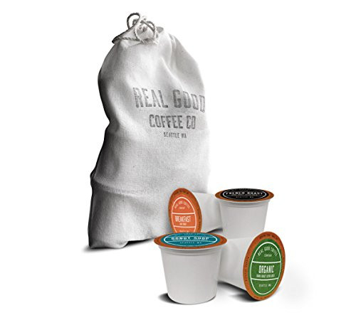 Real Good Coffee Co Variety Pack Coffee K Cups, 10 Count, Recyclable Single Serve Coffee Pods for Keurig K Cup Brewers