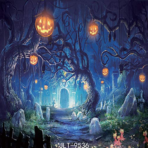 SJOLOON 10x10ft Halloween Vinyl Photography Backdrop Customized Photo Background Studio Prop 9536