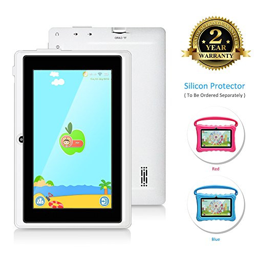 7 Inch Kids Tablet PC Android Quad Core 1024×600 IPS Eye Protection Display 1+8GB Storage Learning Tablet with WiFi Bluetooth Dual Camera Parental Control