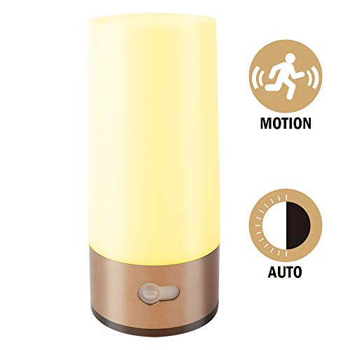 Vech Motion Sensor Light, LED Night Light Wireless PIR Motion Sensor,Battery Operated Table Lamp for Bedroom,Living Room,Kids Room