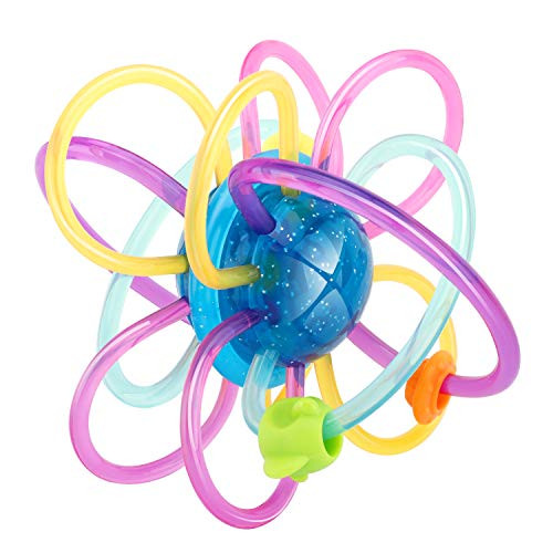 Zooawa Rattle and Sensory Teether Toy, Soft and Soothing Baby Teether Ball Rattle Teething Toy, BPA-Free, Easy to Hold for 3-18 Month Infants and Toddlers, Galaxy, Translucent Zooawa Rattle and Sensory Teether Toy, Soft and Soothing Baby Teether Ball Rattle Teething Toy, BPA-Free, Easy to Hold for 3-18 Month Infants and Toddlers, Galaxy, Translucent