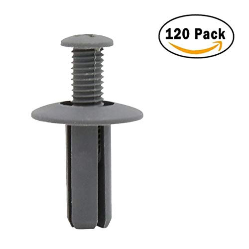 ZYHW Bumper Fender Clips Plastic Fastener Rivet Clips Push Type Retainer Rivet Clips for Car Fender Bumber Body Nylon Clips 8mm Hole 120 Pcs