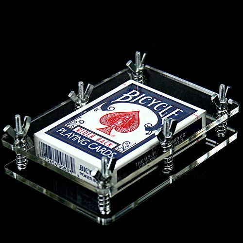 kingmagic Crystal Card Press Crystal Card Flatten Restore Deformation Magic Tricks Stage Illusions Magic Gimmick Magician Accessories