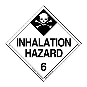 Labelmaster Z-PV29 Inhalation Hazard Hazmat Placard, Worded, Permanent Vinyl (Pack of 25)