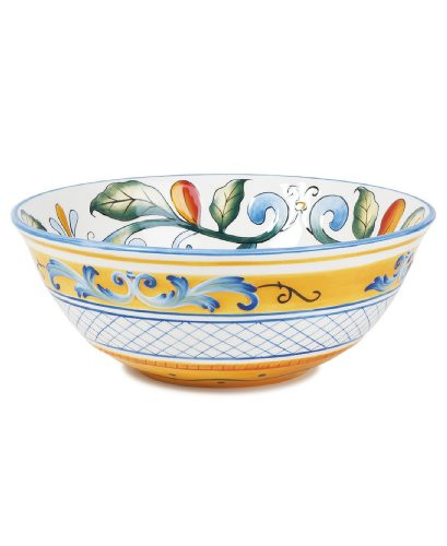Fitz and Floyd 63-483 Round Serving Bowl Large Multicolor
