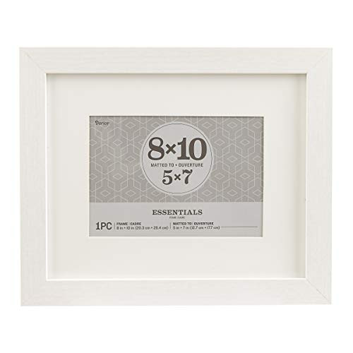 Darice White Wall Frame: 8 x 10 Inches Matted to 5 x 7 Inches