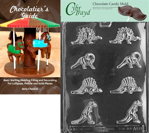 Cybrtrayd Bk-A060 Bite Size Dinosaurs Animal Chocolate Candy Mold