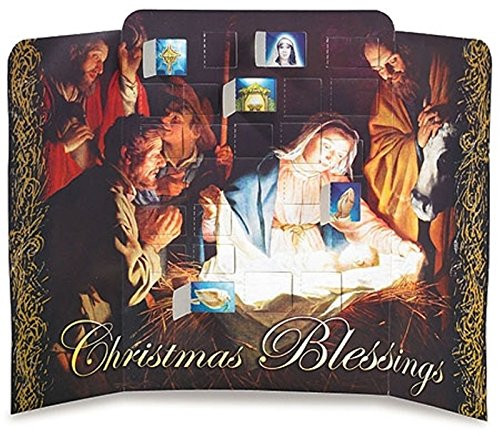 Religious Gifts A Savior is Born Christmas Blessings Holy Family Nativity Scene Advent Calendar