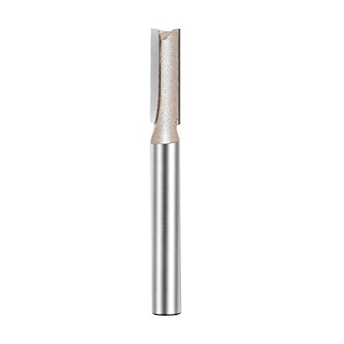 Straight Router Bit Double Flute Plunge Router Bit Carbide Tipped Woodworking Tool 1/4 Shank Cutting Dia. 1/4 inch