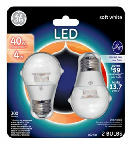 GE Lighting GE 4W CLR A15 LED Bulb, Clear