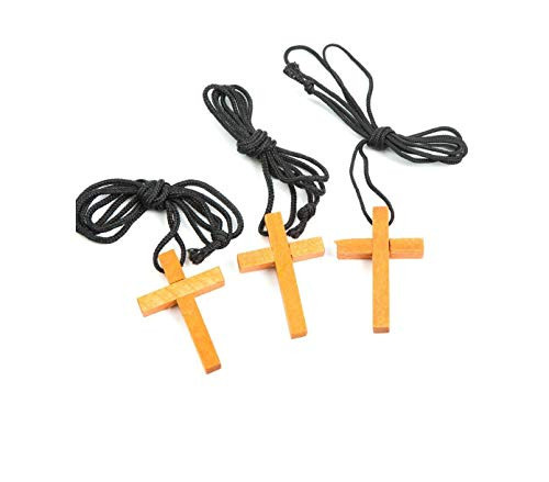 Fun Express - Wooden Cross Necklaces (2-Pack of 12)
