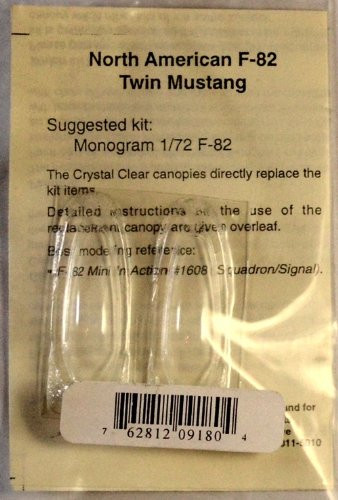 Squadron Products SQ9180 F-82 Twin Mustang Vacuform Canopy