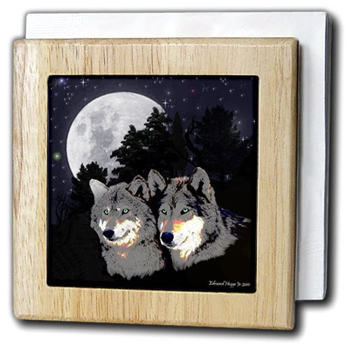 3dRose nh_22831_1 Ramadan Temples With Blue Sky Stars And Moon Napkin Holder, 6", Natural