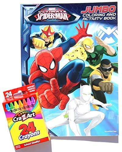Marvel Ultimate Spider-Man Jumbo Coloring and Activity Book with a Box of Crayons