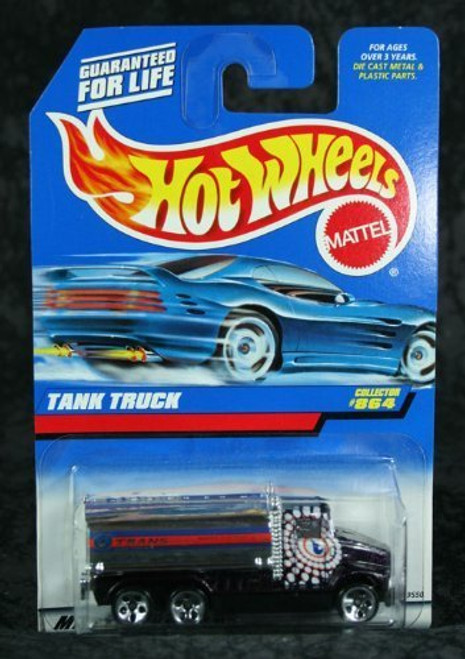 Mattel Hot Wheels 1998 1:64 Scale Black Tank truck Die Cast Car Collector #864