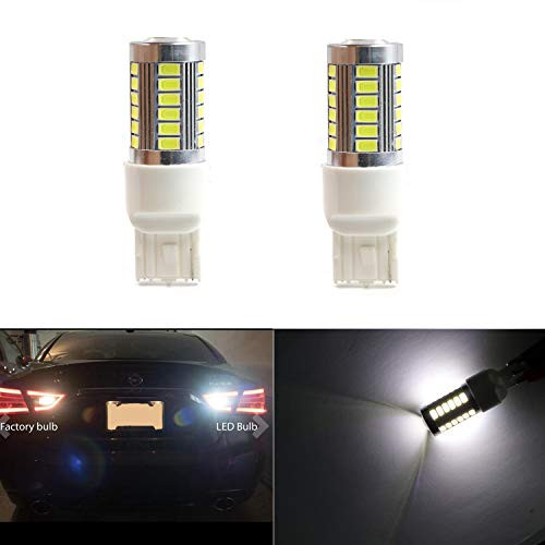 2pcs 7440 7443 7444 7441 7440 992 992A W21W Reverse Backup Light LED Bulb 33 SMD 5630 White 6000K Extremely Bright Lamp