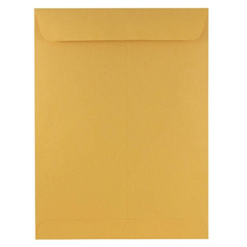JAM PAPER 9 x 12 Open End Catalog Premium Envelopes - Brown Kraft Manila - 50/Pack