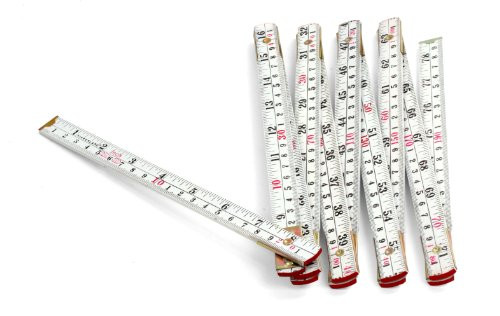 Kikkerland Wooden Swedish Folding Ruler, White, Yellow