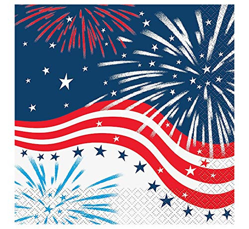 Fireworks 4th of July Party Napkins, 16ct