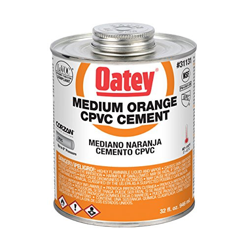 Oatey 31131 CPVC Medium Orange Cement, 32-Ounce